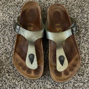 Sale! Metallic Gizeh Birkenstock Sandals with Adjustable Buckle